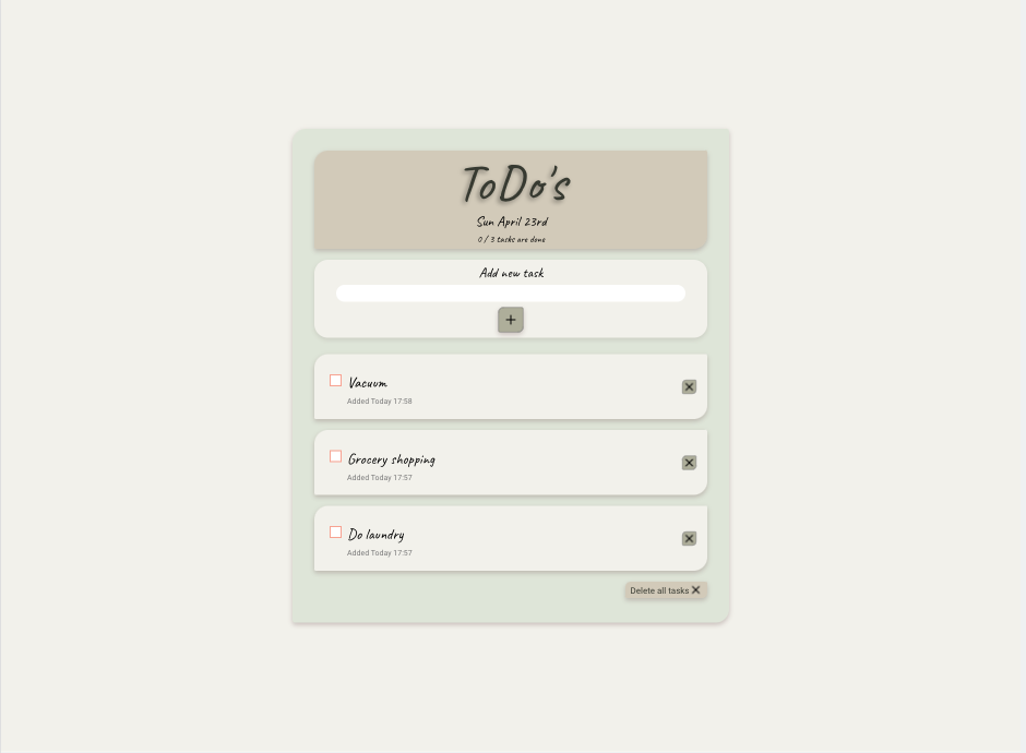 Picture of todo project
